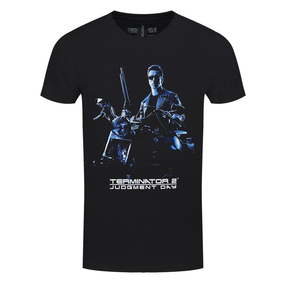 The Terminator Bike Pose Mens Black Tshirt